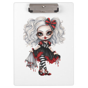 A Cute Girl Halloween Design Collection 7 Clipboard