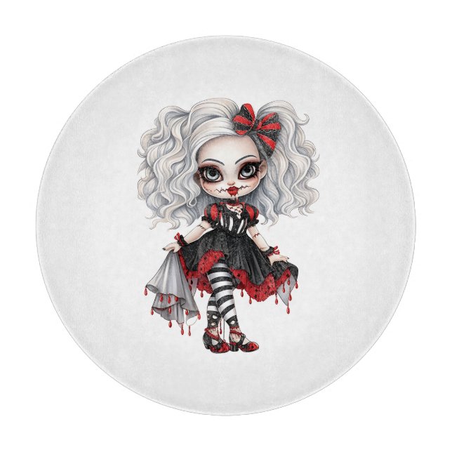 A Cute Girl Halloween Design Collection 7 Cutting Board (Front)