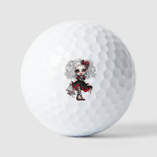 A Cute Girl Halloween Design Collection 7 Golf Balls
