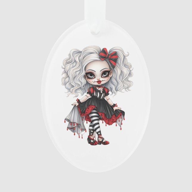 A Cute Girl Halloween Design Collection 7 Ornament (Front)