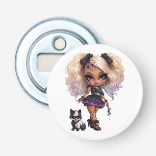 A Cute Girl Halloween Design Collection 8 Bottle Opener