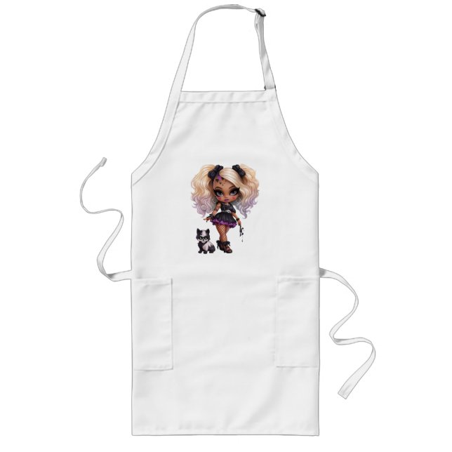 A Cute Girl Halloween Design Collection 8 Long Apron (Front)