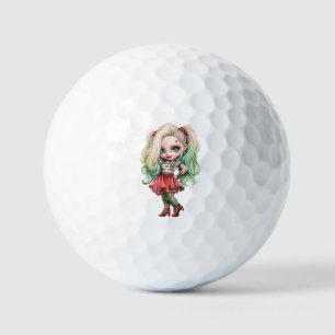 A Cute Girl Halloween Design Collection 9 Golf Balls