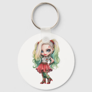 A Cute Girl Halloween Design Collection 9 Keychain