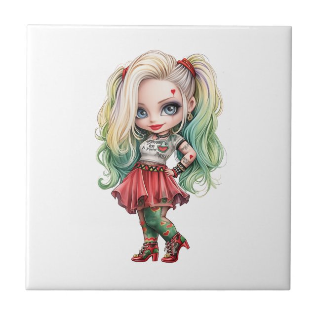 A Cute Girl Halloween Design Collection 9 Tile (Front)