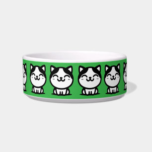 A Cute Green Cats Bowl
