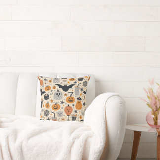 a cute Halloween pattern Throw Pillow