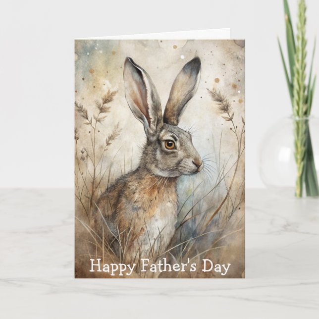 A Cute Hare in Forest Card (Front)
