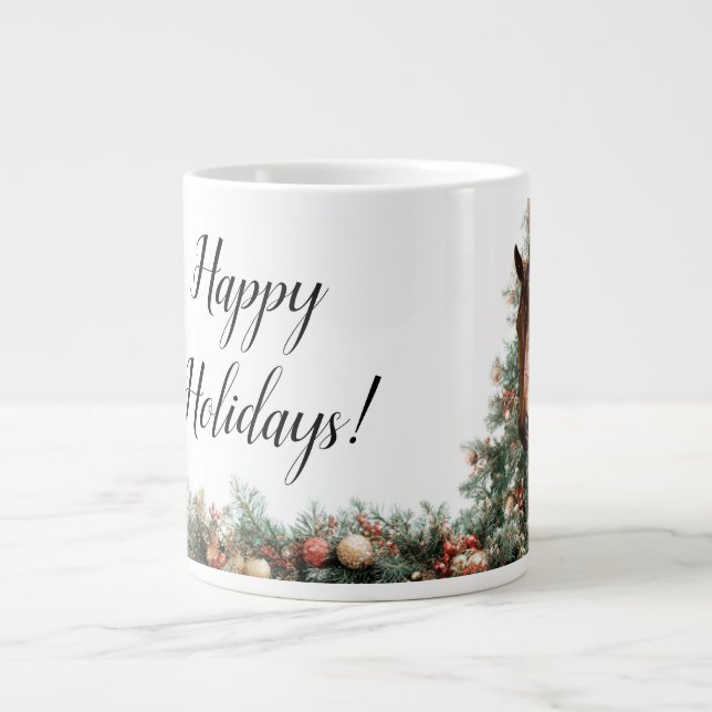 A cute horse, the symbol of Novgorod in 2026 Large Coffee Mug (Front)