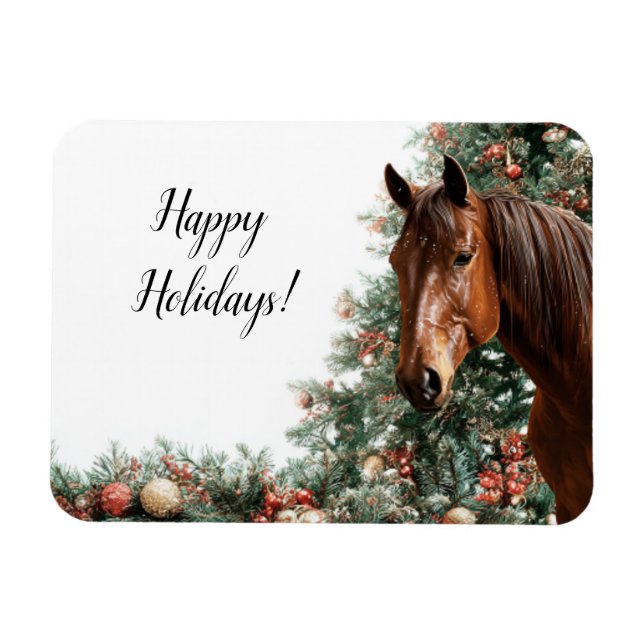 A cute horse, the symbol of Novgorod in 2026 Magnet (Horizontal)