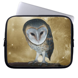 A Cute little Barn Owl Fantasy Laptop Sleeve