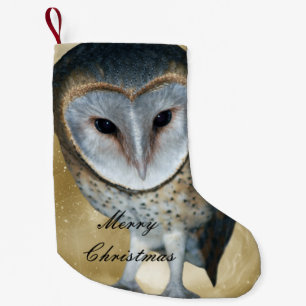 A Cute little Barn Owl fantasy Small Christmas Stocking