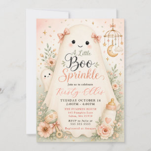 A Cute Little Boo Baby Sprinkle Invitation