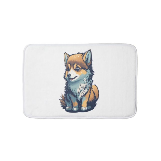 A Cute Little Puppy   Bath Mat (Front)
