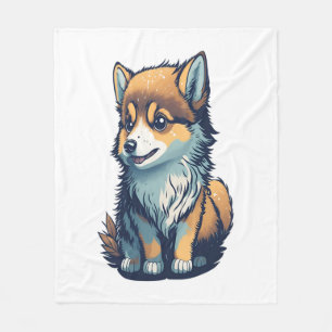A Cute Little Puppy Fleece Blanket