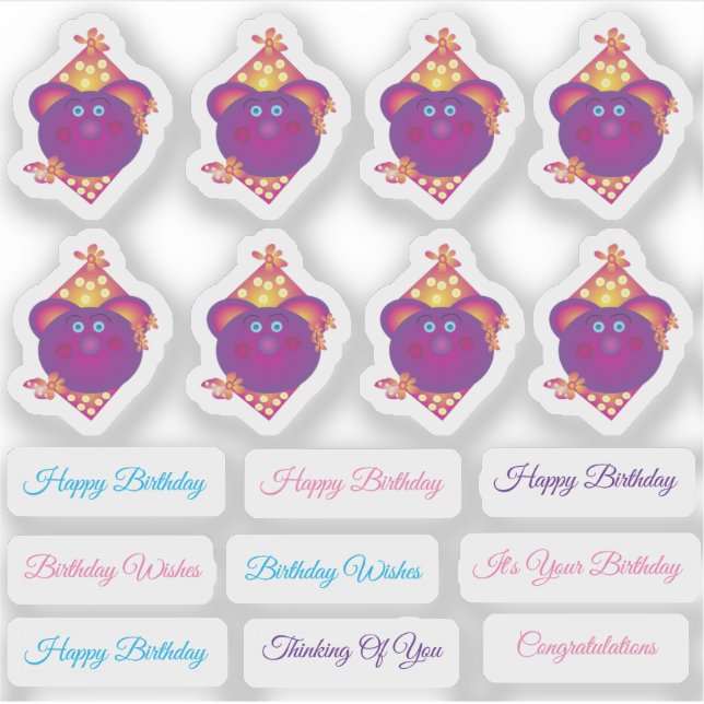 A Cute Little Teddy Bear Birthday (Front)