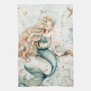 A Cute Mermaid Kitchen Towel