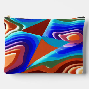 A cute multicolor stripes trendy classic pattern   accessory pouch