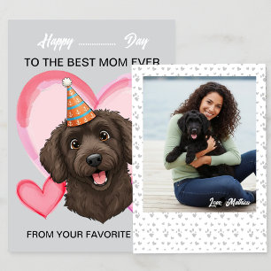 A cute Portuguese Dog on special occasion for Mom Holiday Card