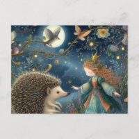 A Cute Princess and the Hedgehog Fantasy