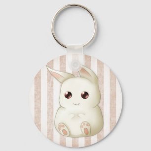 A Cute Puffy Kawaii Bunny Rabbit Keychain