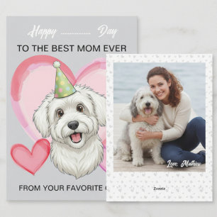A cute Puli on a special occasion for Mom Holiday Card