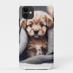 A Cute Puppy On A Cold Winter iPhone 11 Case