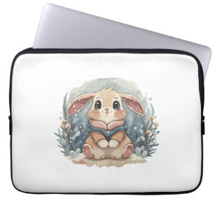 A cute rabbit animal laptop sleeve