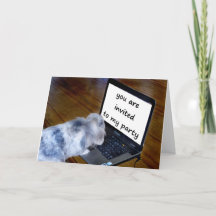 a cute rabbit party invite