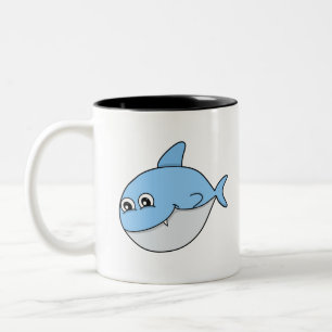 A Cute Shark Two-Tone Coffee Mug