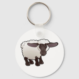 A cute sheep farm animal keychain