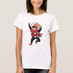 A cute sushi roll with a ninja bandana, striking a T-Shirt