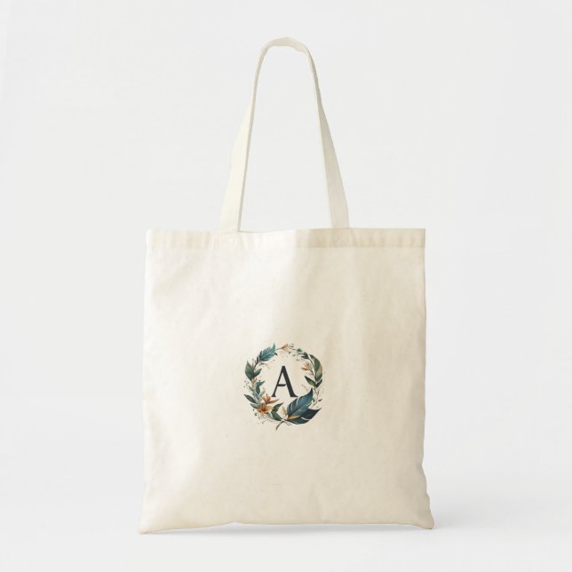 A Cute Tote Bag with a floral-pattern (Front)
