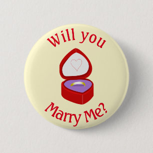 A cute 'Will you Marry Me' 2 Inch Round Button