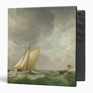 A Cutter in a Strong Breeze (oil on copper) Binder