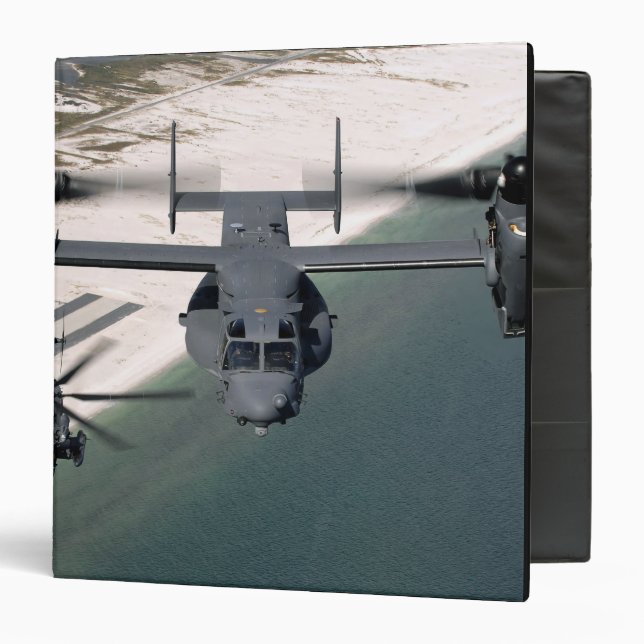 A CV-22 Osprey and an MH-53 Pave Low Binder (Front/Inside)