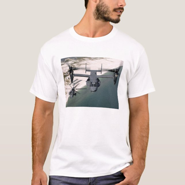 A CV-22 Osprey and an MH-53 Pave Low T-Shirt (Front)