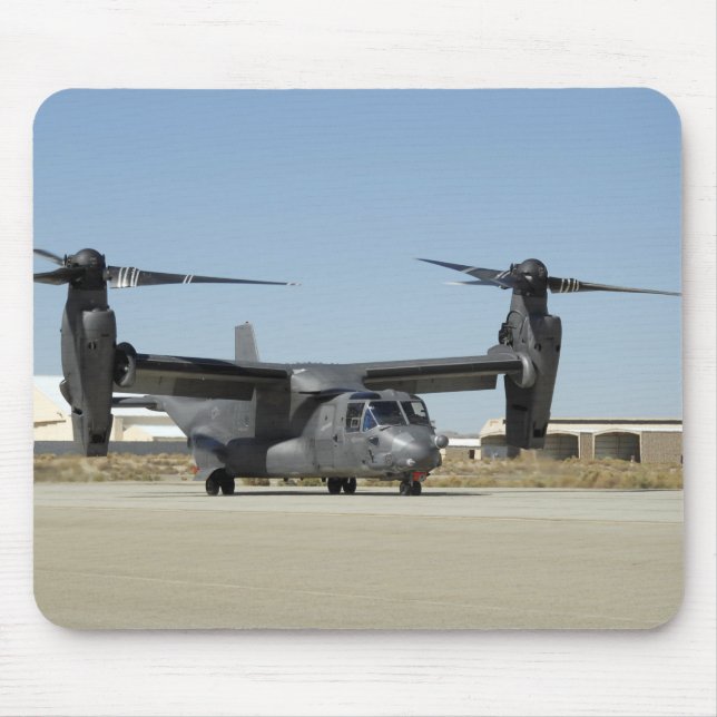 A CV-22 Osprey prepares for take-off Mouse Pad (Front)