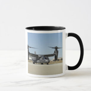 A CV-22 Osprey prepares for take-off Mug