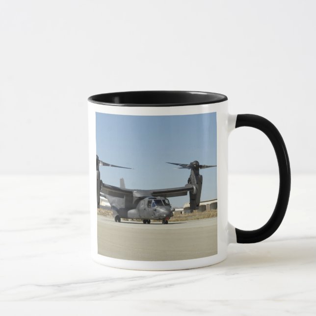 A CV-22 Osprey prepares for take-off Mug (Right)