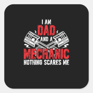 A Dad And A Mechanic Square Sticker