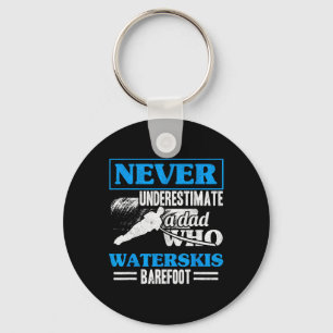 A Dad Who Waterskis Refoot Water Skiing Wakeboardi Keychain