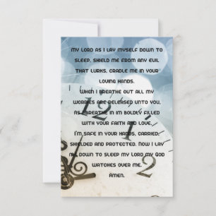 A Daily Bedtime Prayer Flat Greeting Card