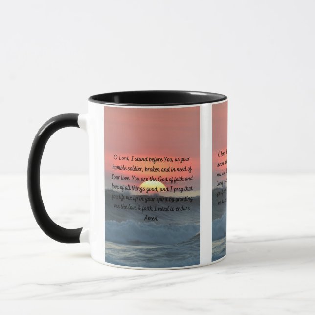 A Daily Humbling Prayer Two-Tone Mug (Left)
