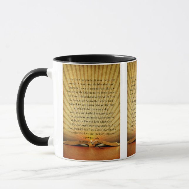 A Daily Protection Prayer Gold Two-Tone Mug (Left)