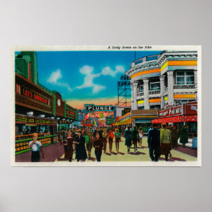 A daily scene on the Pike, Long Beach Poster