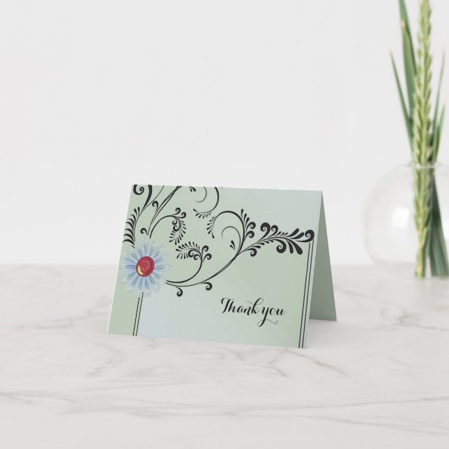 “A Daisy 4 You 4x5.6” Blank Folded Thank You Card (Front)