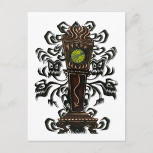 A.Daley Original 13th HOUR CLOCK postcard
