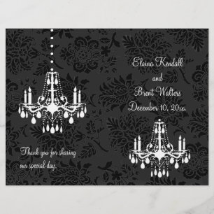 A Damask Victorian Wedding Program