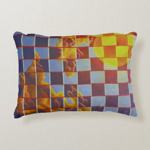 à damiers Coussin Sky Accent